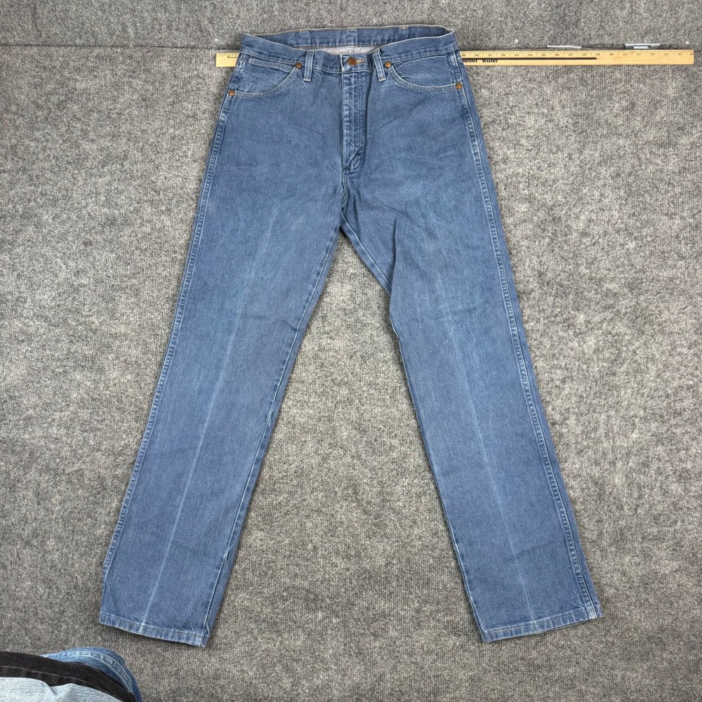 Wrangler Jeans Mens Size 34x34 Blue Cowboy Cut 13MWZPW Original Fit Denim